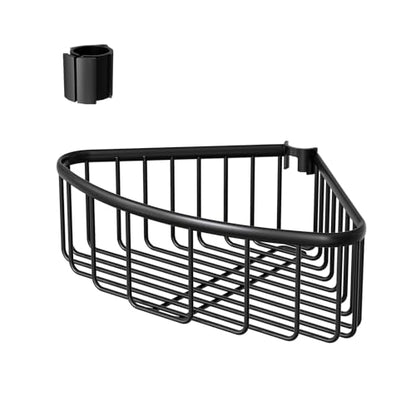 ESSEME Fits Corner Shower Caddy Tension Pole Only: Stainless Steel Waterproof Bathroom Shelf Basket - Large Size 7.28" D x 11.81" W x 3.66" H