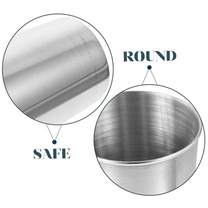 VALICLUD Stainless Steel Bathroom Tumbler Cup Silver Water Tumbler for Beverages Toothbrush Holder Multi Use for Washrooms Parties and More - size: 8.50X6.00X6.00CM