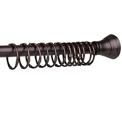 Rust-Proof Zinc Shower Curtain Hooks with Clasp Closure, Shower Hooks Hangers for Bathroom, Kitchen Utensils, Curtains, Clothing, Towels etc - Set of 12, Oil Rubbed Bronze - color: Oil Rubbed Bronze