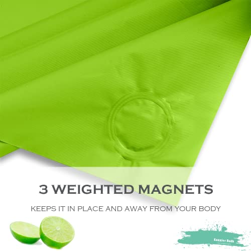 Lime Green Plastic Shower Curtain Or Liner, 72x72 Inch Lightweight Plastic Bathroom Shower Showroom Inner Curtain with Rustproof Metal Grommet Holes and Weighted Magnets - color: E02-fresh Green, size: 72"W x 72"L (Pack of 1)