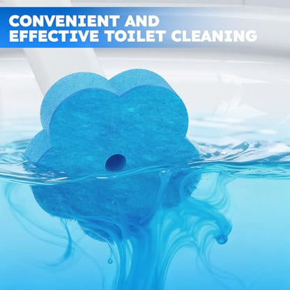 Disposable Toilet Brush Refills 20PCS Only for TUUAQ- Toilet Bowl Cleaner Head for Toilet Brush, Toilet Cleaning Supplies, 20PCS Brush Refills for Bathroom Deep Cleaning (20, Blue)