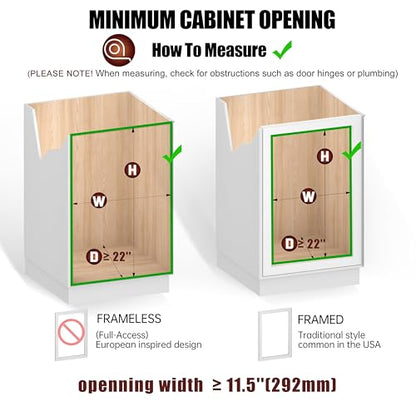 2-Tier Cabinet Pull Out Shelves, 11" W x 22" D, Chrome | Heavy-Gauge Wire Kitchen Cabinet Organizer, 100 lbs Capacity, Ball-Bearing Glides, Min 12" Opening, For Pantry Storage - size: 11 x 22 Inch