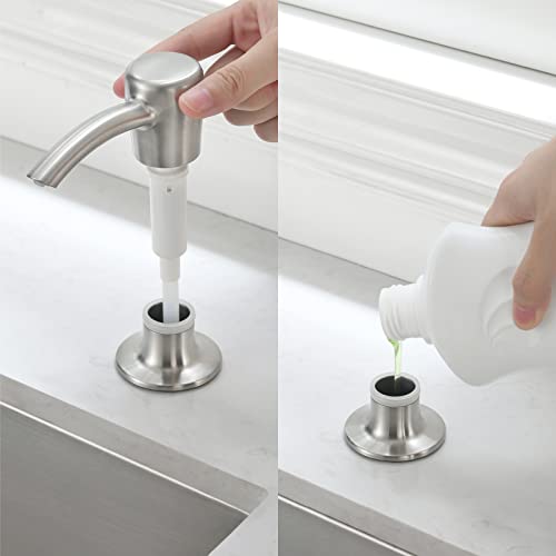 Soap Dispenser, Kitchen Sink Soap Dispenser, Build in Sink Soap Dispenser, Lotion Dispenser, Brushed Nickel RULIA RB2005 - color: Brushed Nickel