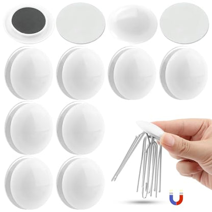 Shower Curtain Weights, Magnetic Shower Curtain Weights, Showers Liner Weight, Curtains Magnets,Rubber Covered Heavy Duty, Work for Drapery, Flag, Tablecloth(Color:White)