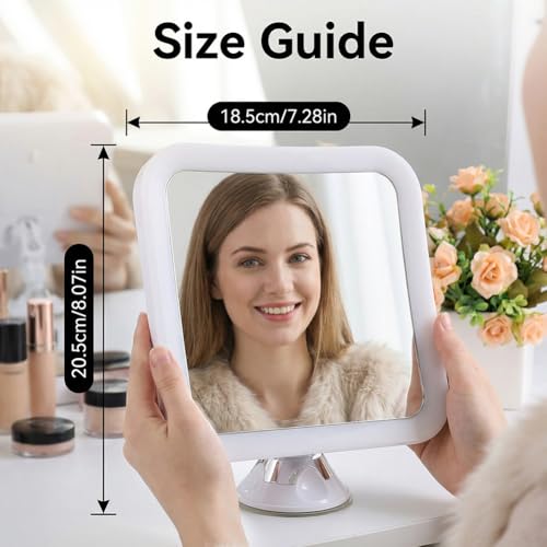 10X Magnifying Lighted Makeup Mirror with 360° Swivel, Suction Cup Vanity Mirror for Bathroom & Makeup