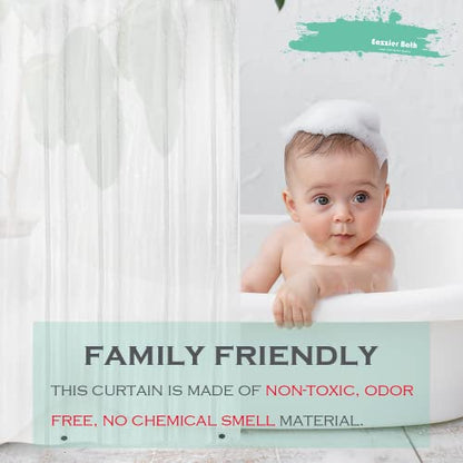 Frosted Plastic Shower Curtain Liner, 72x72 Inch Lightweight Translucent Plastic Bathroom Shower Showroom Inner Curtain with Rustproof Metal Grommet Holes and Weighted Magnets - color: A02-frosted, size: 72"W x 72"L (Pack of 1)