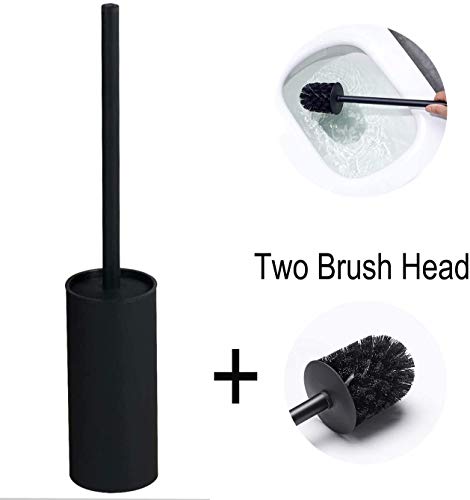 BGL Stainless Steel 304 Black Toilet Bowl Brush and Holder Set Cleaning Tool Holder with Toilet Brush - color: Black