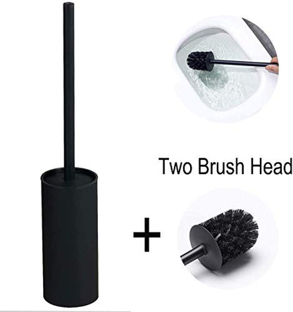 BGL Stainless Steel 304 Black Toilet Bowl Brush and Holder Set Cleaning Tool Holder with Toilet Brush - color: Black