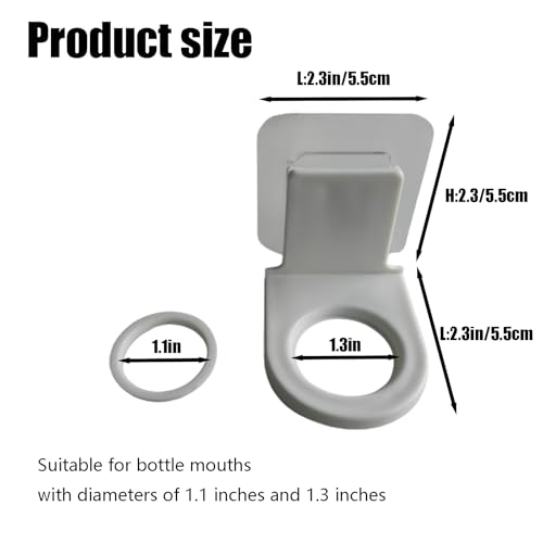10 Pcs Wall Mounted Pump Hand Stand Hanging Jar Hanger Rack Wall Mounted Pump Hand Stand, Drill Free Wall Soap Dispenser Lotion Container for Kitchen Bathroom,Soap Bottle Dispenser Holder