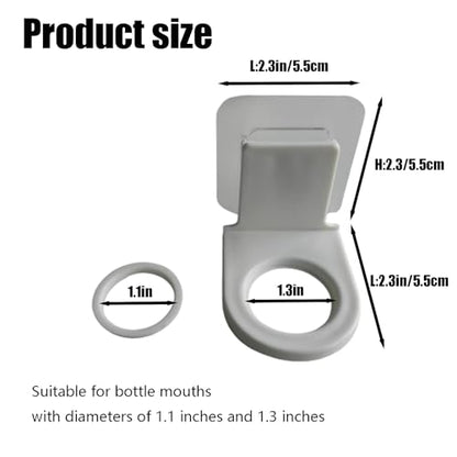 10 Pcs Wall Mounted Pump Hand Stand Hanging Jar Hanger Rack Wall Mounted Pump Hand Stand, Drill Free Wall Soap Dispenser Lotion Container for Kitchen Bathroom,Soap Bottle Dispenser Holder