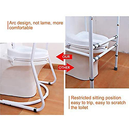 Toilet Safety Frame Toilet Surrounding Rail Offers Support, Free Standing Toilet Frame, Ideal for Eldery, Handicapped, and Disabled Aid