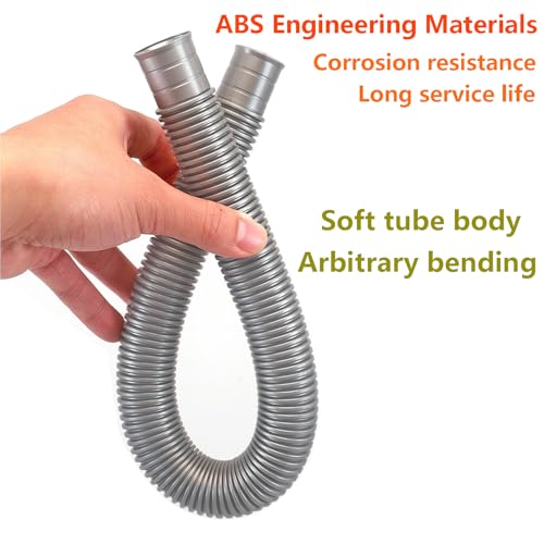 Qrity 1PCS Flexible Drain Pipe, 17.7"(450mm) Bathroom Sink Drain Pipe for Kitchen Sinks and Shampoo Bowls - style: Style-A