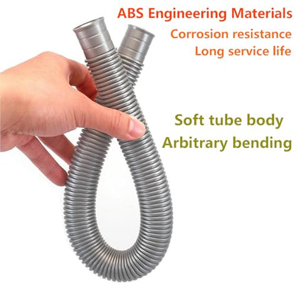 Qrity 1PCS Flexible Drain Pipe, 17.7"(450mm) Bathroom Sink Drain Pipe for Kitchen Sinks and Shampoo Bowls - style: Style-A