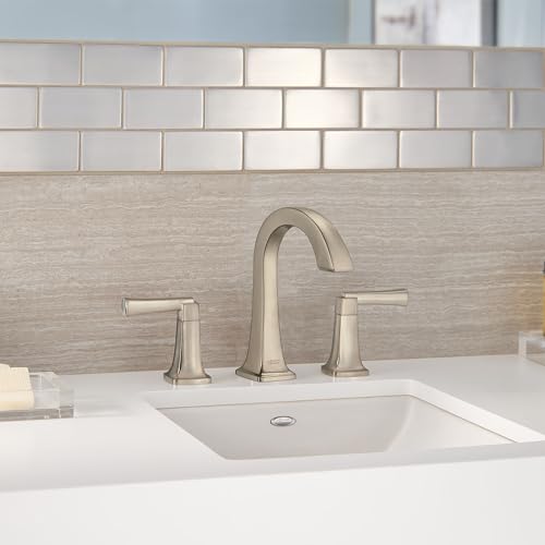 American Standard 7353801.295, Townsend 8-Inch Widespread 2-Handle Bathroom Faucet 1.2 GPM, Brushed Nickel - color: Brushed Nickel
