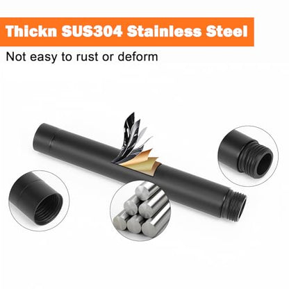 Shower Head Extension Arm, Shower Extender Water Outlet- Lowers Existing, Shower Pipe Extension for Bathroom, Made of Solid Metal Stainless Steel(4 Inch, Matte Black) - color: Matte Black, style: 4 Inch