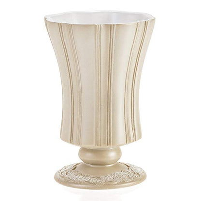 Creative Scents Victoria Beige 4 Piece Resin Bathroom Accessories Set | Includes Soap Dispenser, Toothbrush Holder, Tumbler Cup & Soap Dish - style: 4 Piece Set