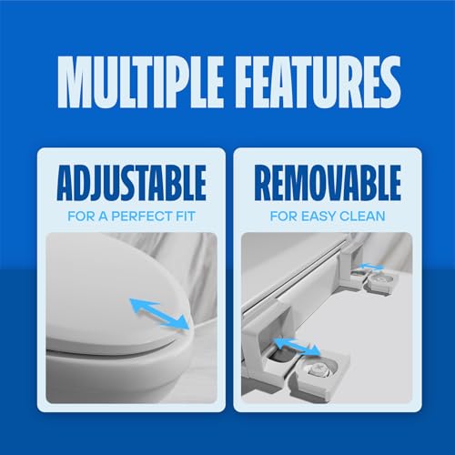 Highcraft W4TSPE Elongated Plastic Toilet Seat Slow Close ? Easy Remove, White - color: White, size: Elongated Plastic