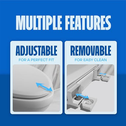 Highcraft W4TSPE Elongated Plastic Toilet Seat Slow Close ? Easy Remove, White - color: White, size: Elongated Plastic