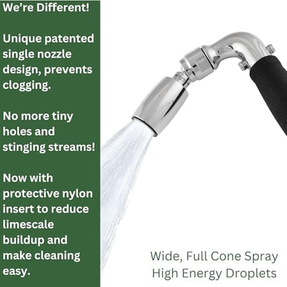 High Sierra® Solid Lead-Free Metal Handheld Shower Head, Trickle Valve, Includes 72” Flexible Stainless Steel Hose With Biofilm Resistant Silicone Inner Tube, Holder. Ultra Low Flow 1.5 GPM. Bronze - color: Oil Rubbed Bronze, size: 1.5 GPM