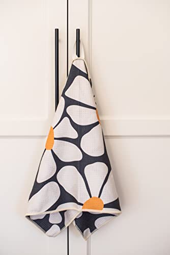 Kitchen Towels, Dish Towels for Kitchen, 2 Pc Kitchen Towel Set | Microfiber Waffle Towels, 16 x 26 inches, with Hanging Loops, Reusable Tea Towels, Cute Kitchen Towels - 2 Pack - color: Gray