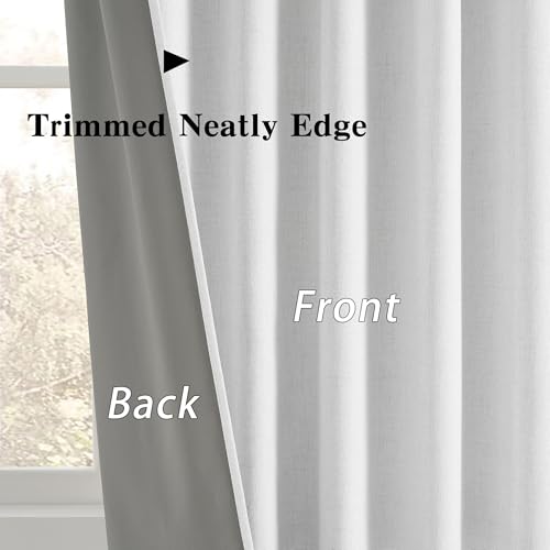 RAIN CITY Snow White Blackout Curtains 2 Panels Set 63 Inches Long 50x63 | Back Tab Rod Pocket Pleated Track Curtains Short Kids Bedroom Classic Curtain Drapes - color: Snow White, size: 50"W x 63"L (Pack of 2)