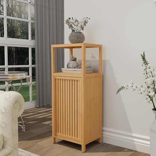 Bookcase Storage Cabinet, 41 Inch Multi-Scene Use Large Capacity Single Door Locker with One Shelf,for Kitchen Home
