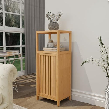 Bookcase Storage Cabinet, 41 Inch Multi-Scene Use Large Capacity Single Door Locker with One Shelf,for Kitchen Home