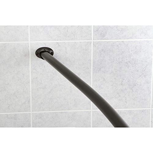 Kingston Brass CC3175 Adjustable Hotel Single Curved Shower Curtain Rod, Oil Rubbed Bronze 53 x 1 x 1.88 - color: Oil Rubbed Bronze