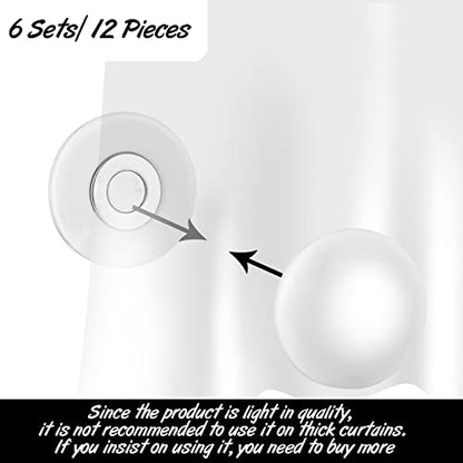 Jetec 12 Pcs/6 Sets Magnetic Curtain Weights No Sew Shower Curtain Magnets White Plastic Shower Curtains Liner Clips for Light Curtains Tablecloth Liner - color: White