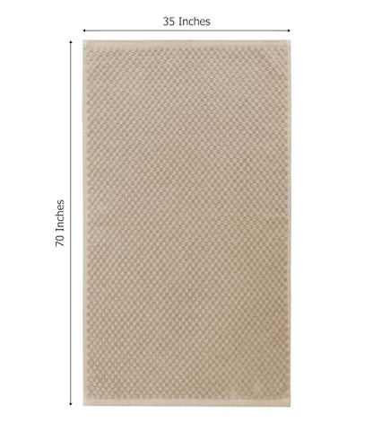 COTTON CRAFT Euro Spa Waffle Weave Bath Sheet - Set of 2 Linen Towel Sheets | Pure 100% Ringspun Cotton Oversized Luxurious Towel Set - Soft Plush Super Absorbent Low Lint Quick Dry - 35 x 70 inches - color: Linen, size: 2 Pack Bath Sheet