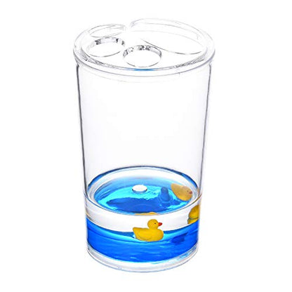 5 Piece Acrylic Liquid 3D Floating Motion Bathroom Vanity Accessory Set Duck - size: 5-piece, style: Duck