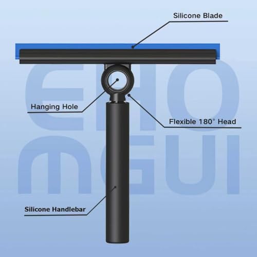 Shower Squeegee for Glass Doors, Squeegee with Long Handle, Telescoping Squeegee for Shower, Extendable Window Cleaner Tool for Car Windows, Tile Walls, Sliding Door, Shower Glass Door