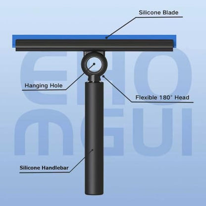 Shower Squeegee for Glass Doors, Squeegee with Long Handle, Telescoping Squeegee for Shower, Extendable Window Cleaner Tool for Car Windows, Tile Walls, Sliding Door, Shower Glass Door