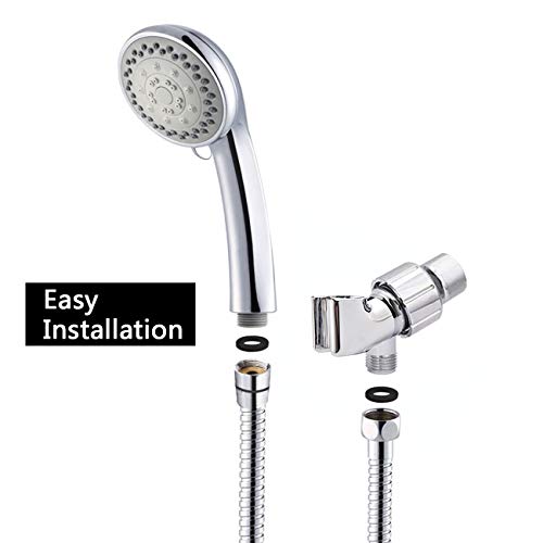 Shower Head with Handheld, Long Hose 4.9 Ft, 5 Spray Modes | High-Pressure Shower Wand, Detachable Sprayer Attachment for Bathing, Bathroom Cleaning & Pet Washing, Easy Install