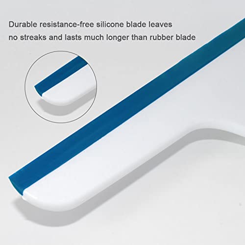 Hand Held Rubber Glass Shower Squeegee with Hanging Hole for Glass Door, Car Windows - Multifunctional Tool [3-Pack] - color: Multia
