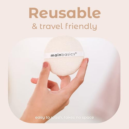 MainBasics Face Scrubber Exfoliator Pads 4-Pack | Exfoliating, Facial Cleansing, Buffing Sponge