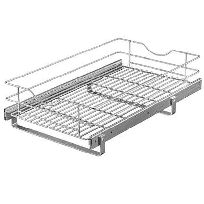 Pull Out Cabinet Organizer, (17½"W x 20" D), Soft Close Pull Out Cabient Drawer, Slide Out Drawer for Kitchen Base Cabinet, Pot and Pan Organization, Pantry Organizers - size: 1 Tier(17½"W x 20"D)