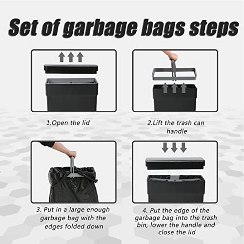 Kitchen Trash Can,13 Gallon Trash 50 Liter Can Automatic Touch Free High-Capacity Garbage Can with Lid for Bedroom Bathroom Home Office, Black - color: BLACK