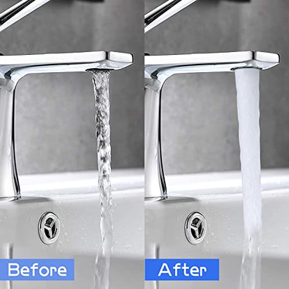 Faucet Aerator M18.5, WeeVeni 6PCS Aerator Replacement for Sink Faucet Flow Restrictor, Kitchen Bathroom Sink Aerators with Key Removal Wrench Tool - style: 18.5MM