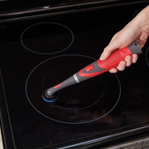 Rubbermaid Reveal Power Scrubber Attachable Scouring & XL Brush Head, for Cordless Electric Battery Powered Scrub Brush, Ideal for Kitchen/Stovetop/Dish/Silverware/Utensils/Appliances - size: 2 Pieces, style: Dual Head Combo