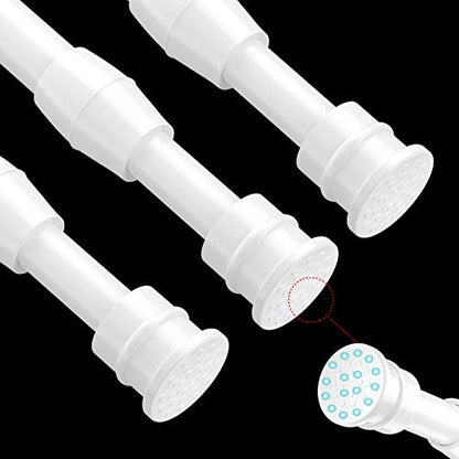 Spring Tension Curtain Rods Short Tension Rod (White,18" to 27"-3Pcs) - color: White, size: 18" to 27"-3Pcs