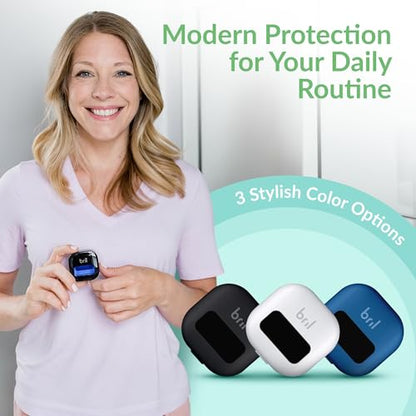 UV-C Toothbrush Sanitizer and Holder, Wall Mounted, Rechargeable | 30-Day Battery, Magnetic Wall Mount, Fits Electric and Manual Brushes, Portable Travel Case, Auto-Shutoff - color: Black