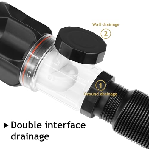 Bathroom Sink Drain Kit, with Flexible Expandable P-Trap Sink Drain Pipe, Fits 1-1/4",1-1/2" and 2'' Drain Hole, Built-in Anti-Clogging Stopper, Anti-Odor Without Overflow - color: Black Without Overflow, style: 1 Pack