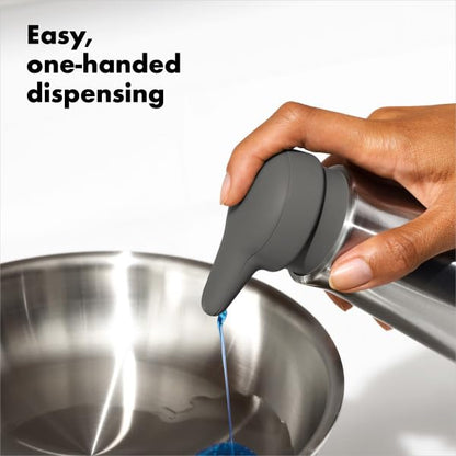 OXO Good Grips Stainless Steel Countertop Soap Dispenser | Refillable Soap Dispenser, Rust-Resistant Stainless Steel, Weighted Pump, Kitchen Sink Or Bathroom Counter Use - color: Stainless Steel, style: Soap Dispenser