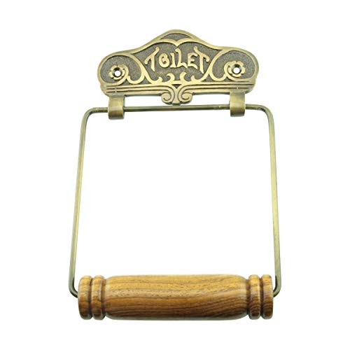 Renovators Supply Toilet Paper Holder - Antique Wall Mount Toilet Paper Holder - Sanitary Paper Holder - Vintage Bathroom Decor - Colonial Tissue Holder - Antique Brass, Victorian, Pack of 1 - color: Brass Victorian