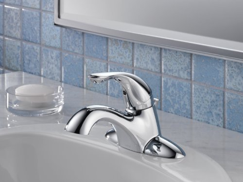 Delta Classic Centerset Chrome Bathroom Faucet, 4 Inch 3 Hole Bathroom Sink Faucet for Vanity, Metal Push-Pop Drain Assembly, Chrome 520-MPU-DST - color: Chrome