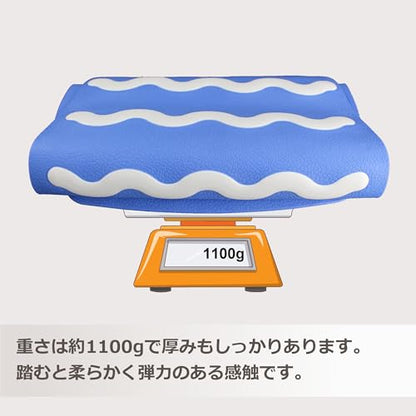 SafeLand Patented Non-Slip Bath, Shower, Tub Mat, TPR Material, Eco-Friendly, Non-PVC, Color Combo, Machine Washable, Durable, with Powerful Gripping Suction Cups, Wave-31 (17"x30") - color: Wave