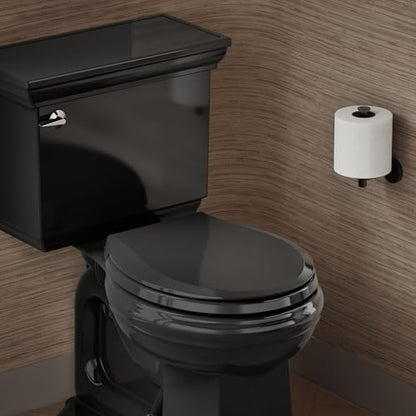 KOHLER 4639-RL-7 Cachet ReadyLatch Round Toilet Seat Soft Close, Black - color: Black, size: Round