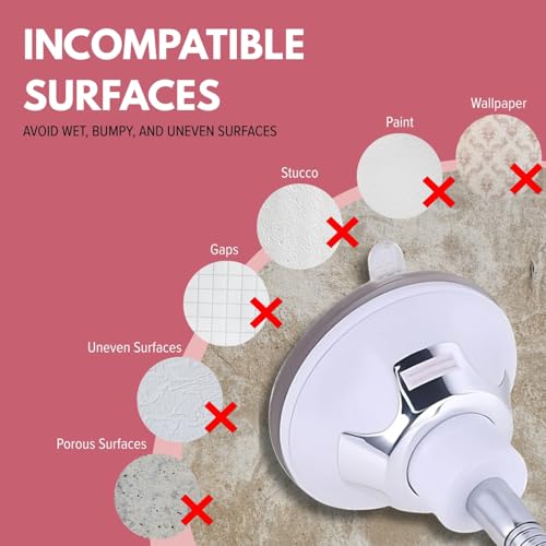 Flexible 10X Gooseneck Magnifying Mirror, 6.7" x 6.7" (Round) | Adjustable Gooseneck Magnifying Makeup Mirror Non Lighted with Suction Cup - Mount on Table or Wall for Vanity & Bathroom Use
