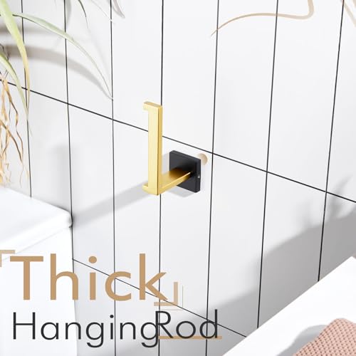 KOKOSIRI Toilet Paper Holders Wall Mounted Toilet Roll Holder for Bathrooms Hardware Washroom T-304 Stainless Steel, Matte Black and Gold B2003GDK - color: Black Gold, size: Without Shelf(1 Pack)